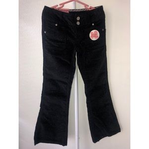 So Black Sparkly Bootcut Corduroy Pants 7